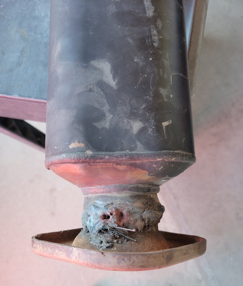 A picture of a bad weld job
